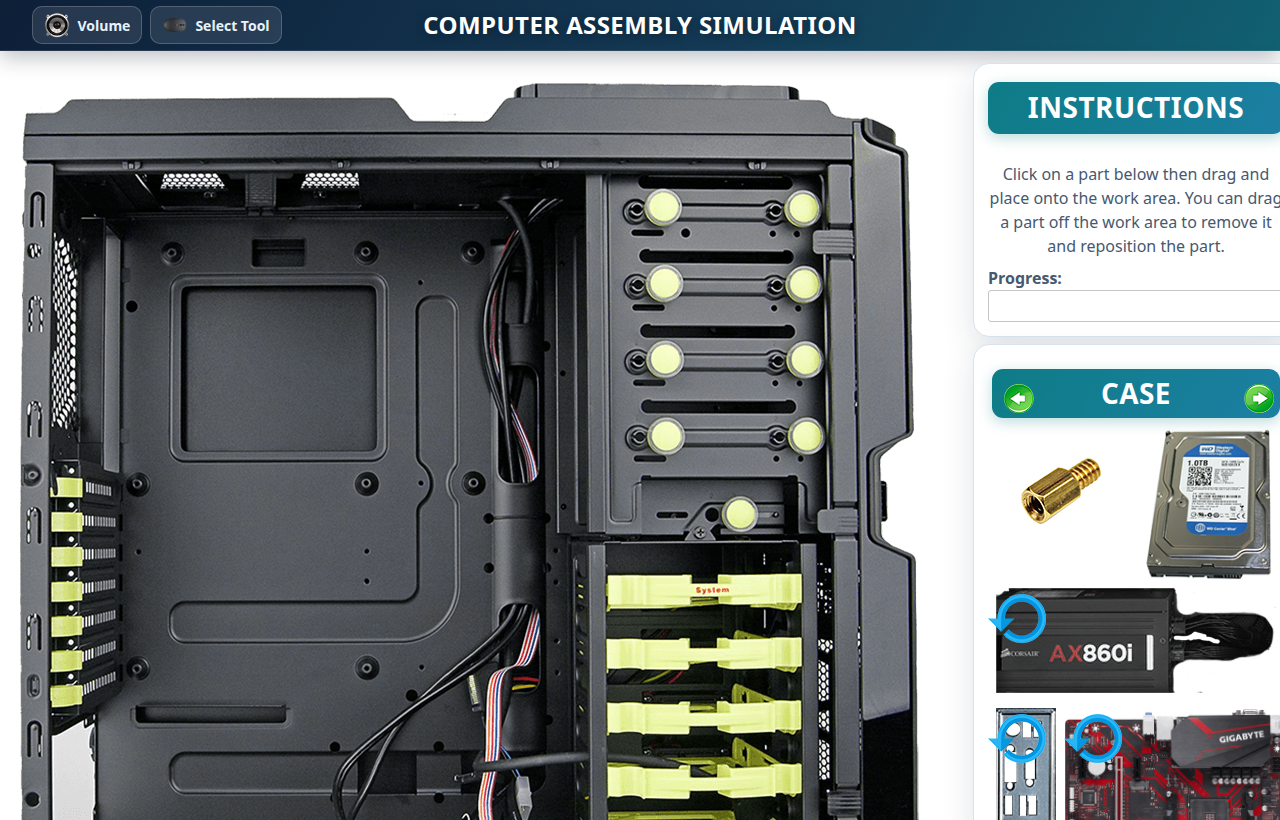 Computer Assembly Simulator