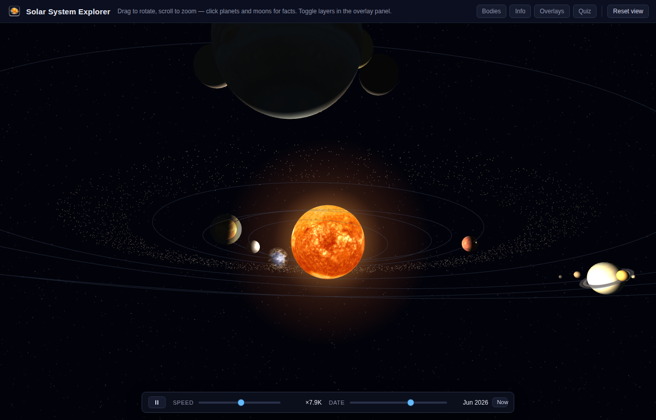 Test your astronomy — screenshot