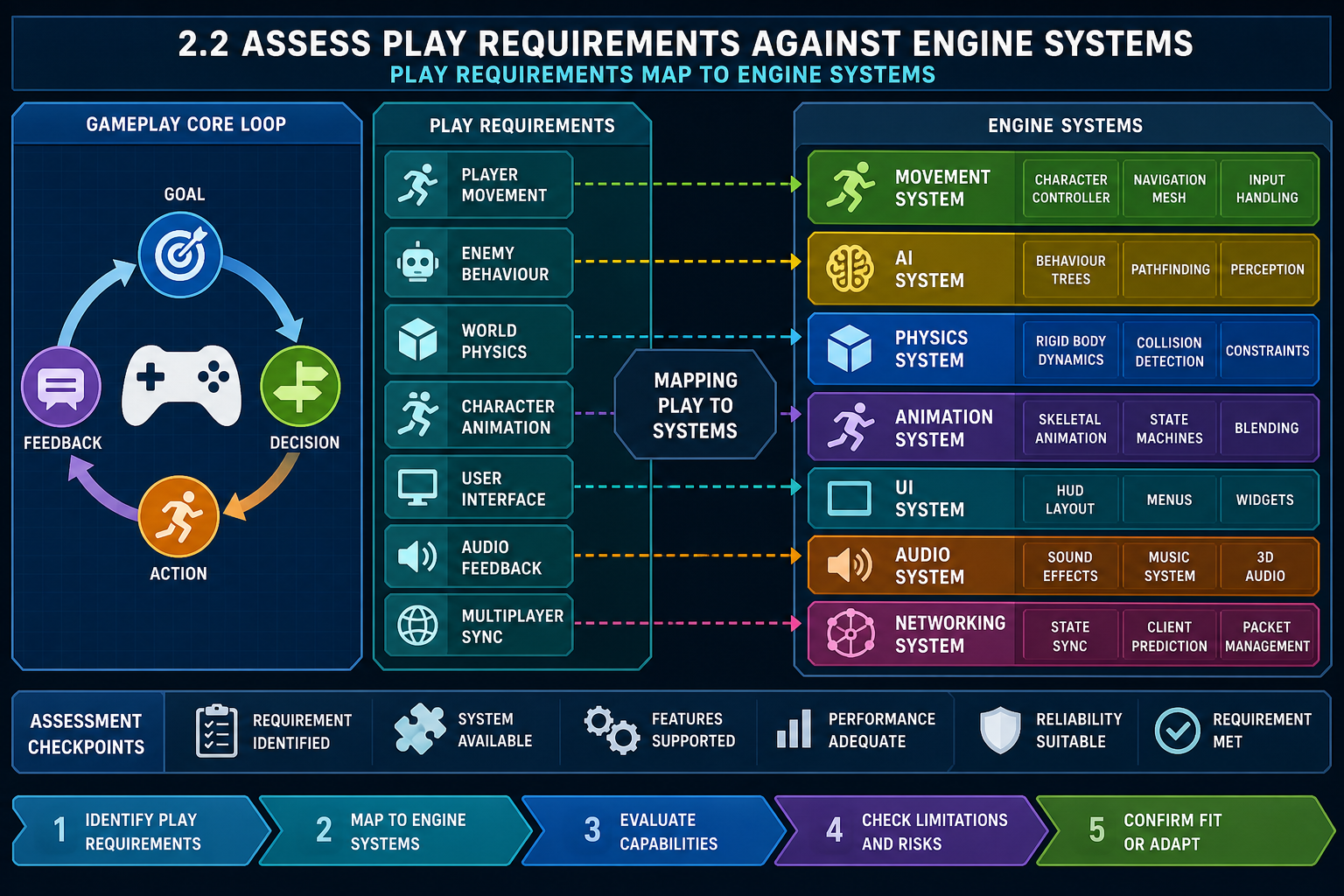 2.2 Assess play requirements against engine systems