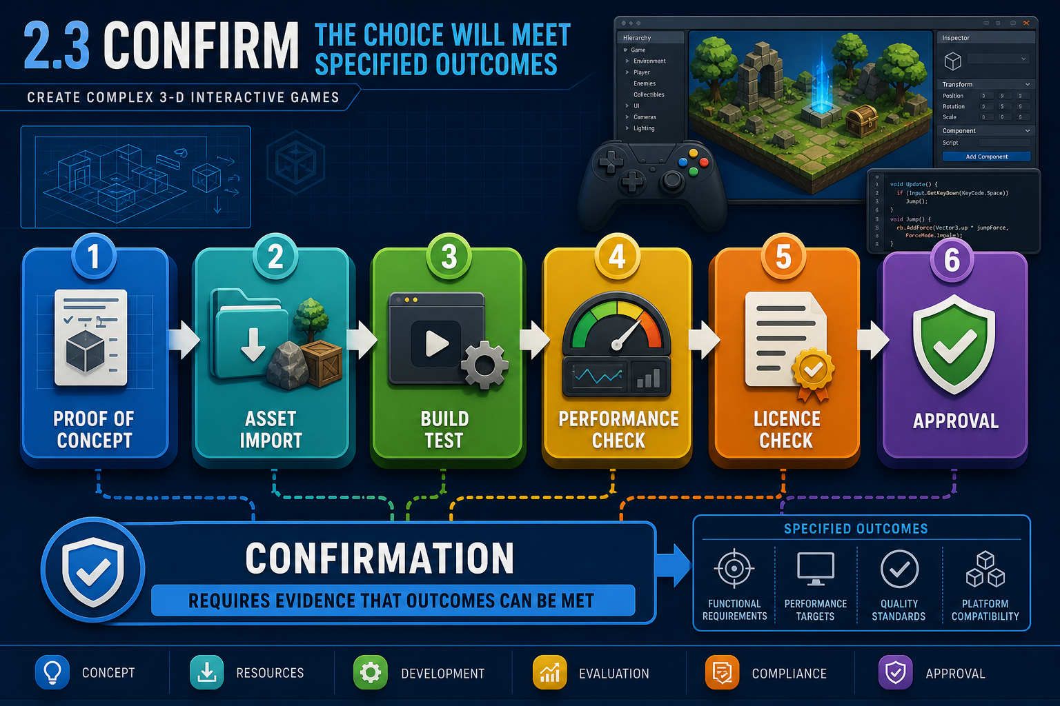 2.3 Confirm the choice will meet specified outcomes