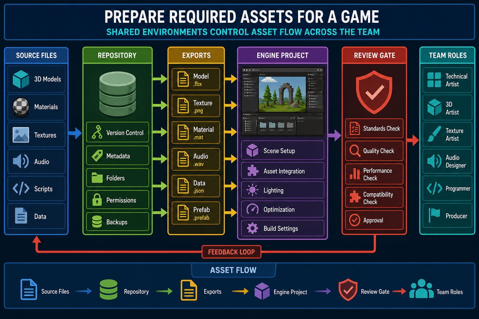 Prepare required assets for a game