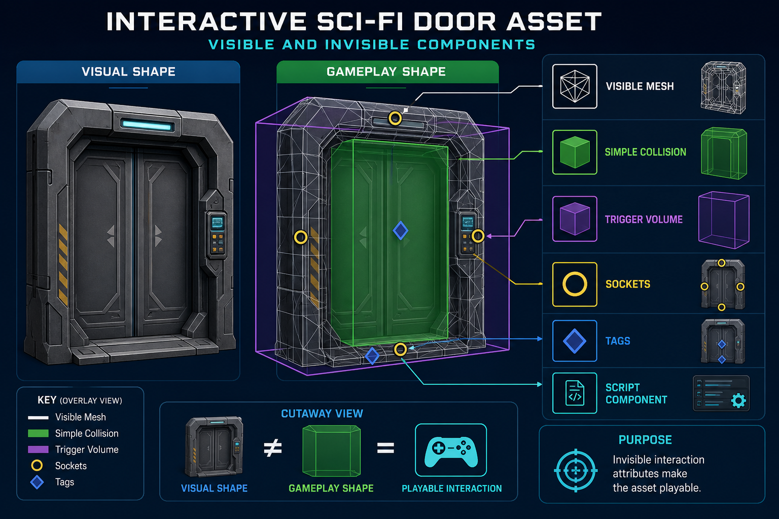 3.4 Configure collision, physics and interaction attributes