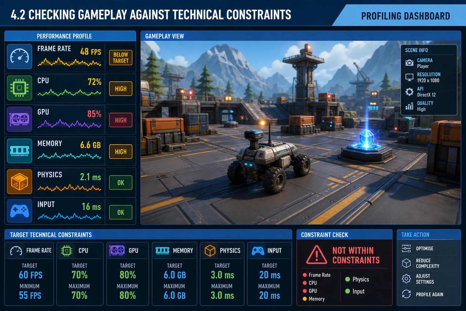 4.2 Checking gameplay against technical constraints