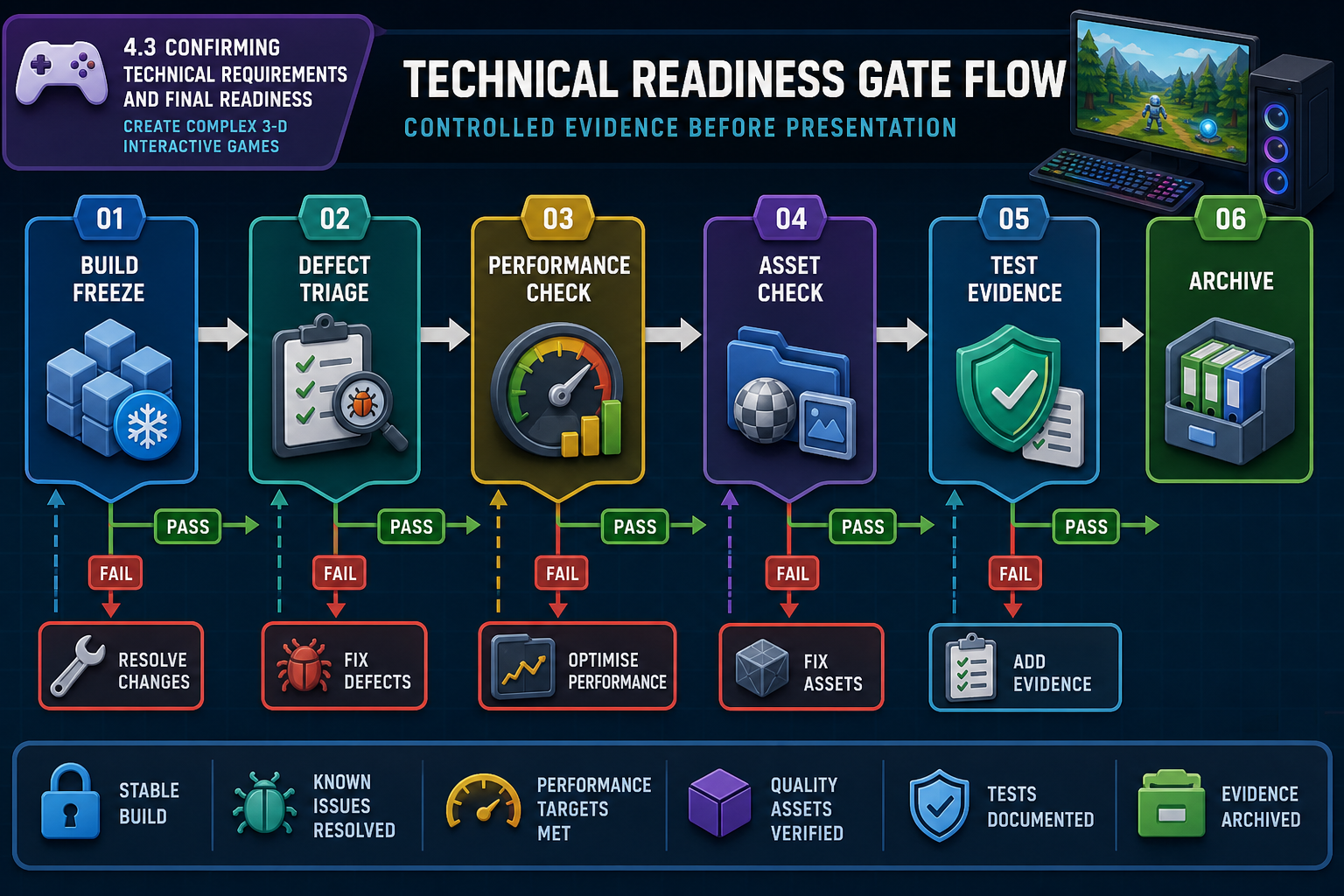 4.3 Confirming technical requirements and final readiness